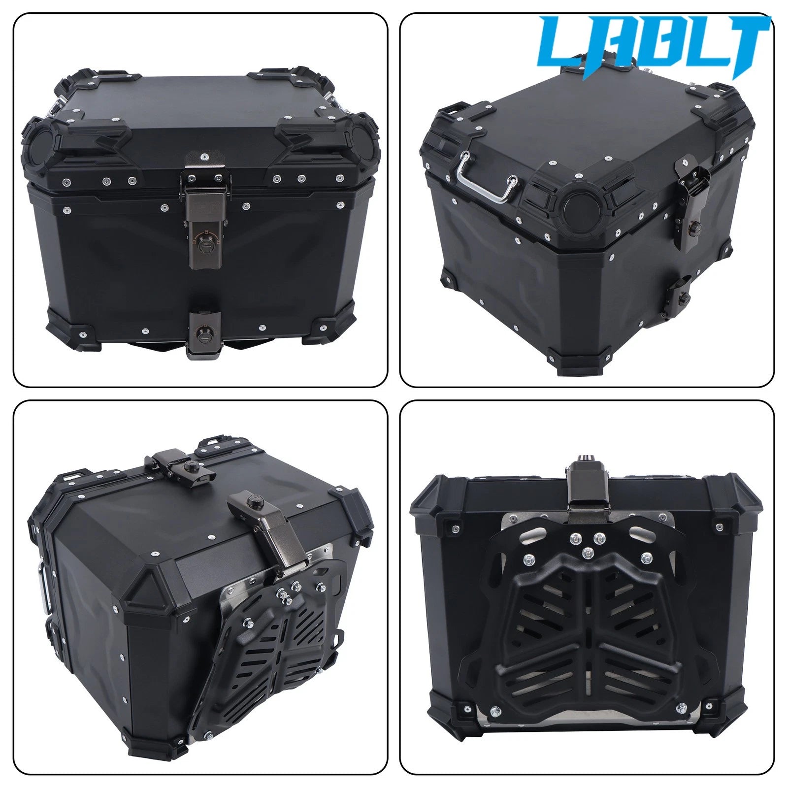 LABLT 45L Motorcycle Top Box for Universal Models (Waterproof, Safety Lock)