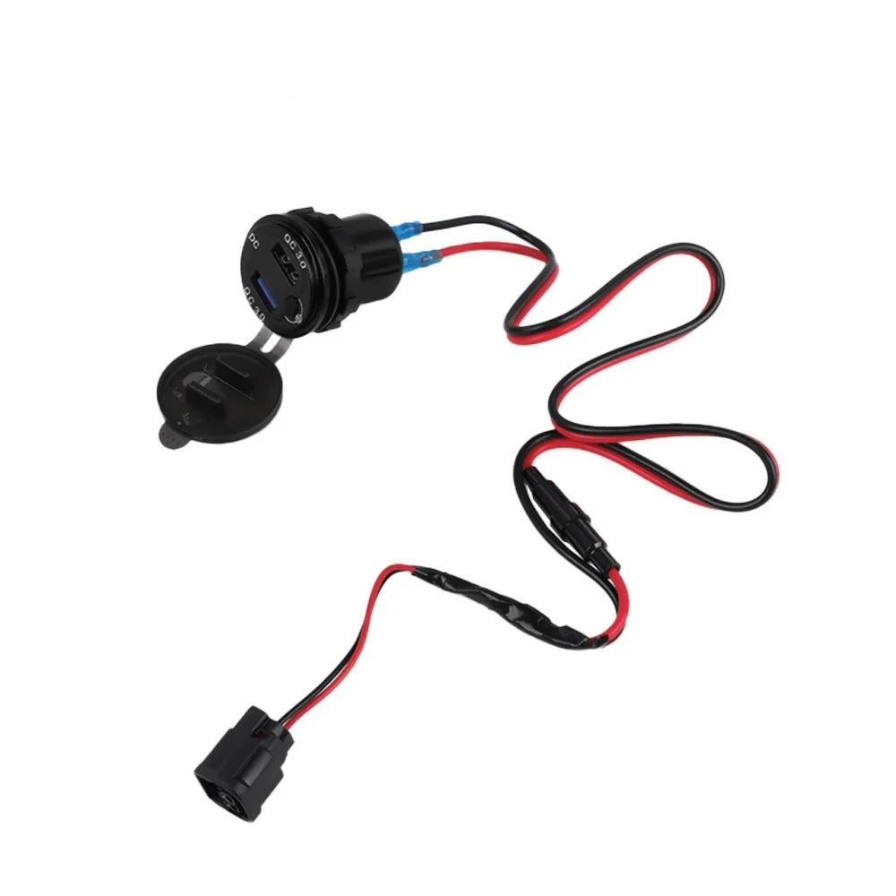 USB 3.0 Fast Charger Socket Power Outlet Adapter For HONDA XL750 Transalp 750