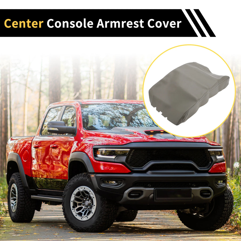 Console Pad Cover for Nissan Titan (2004–2014) Microfiber Leather Grey