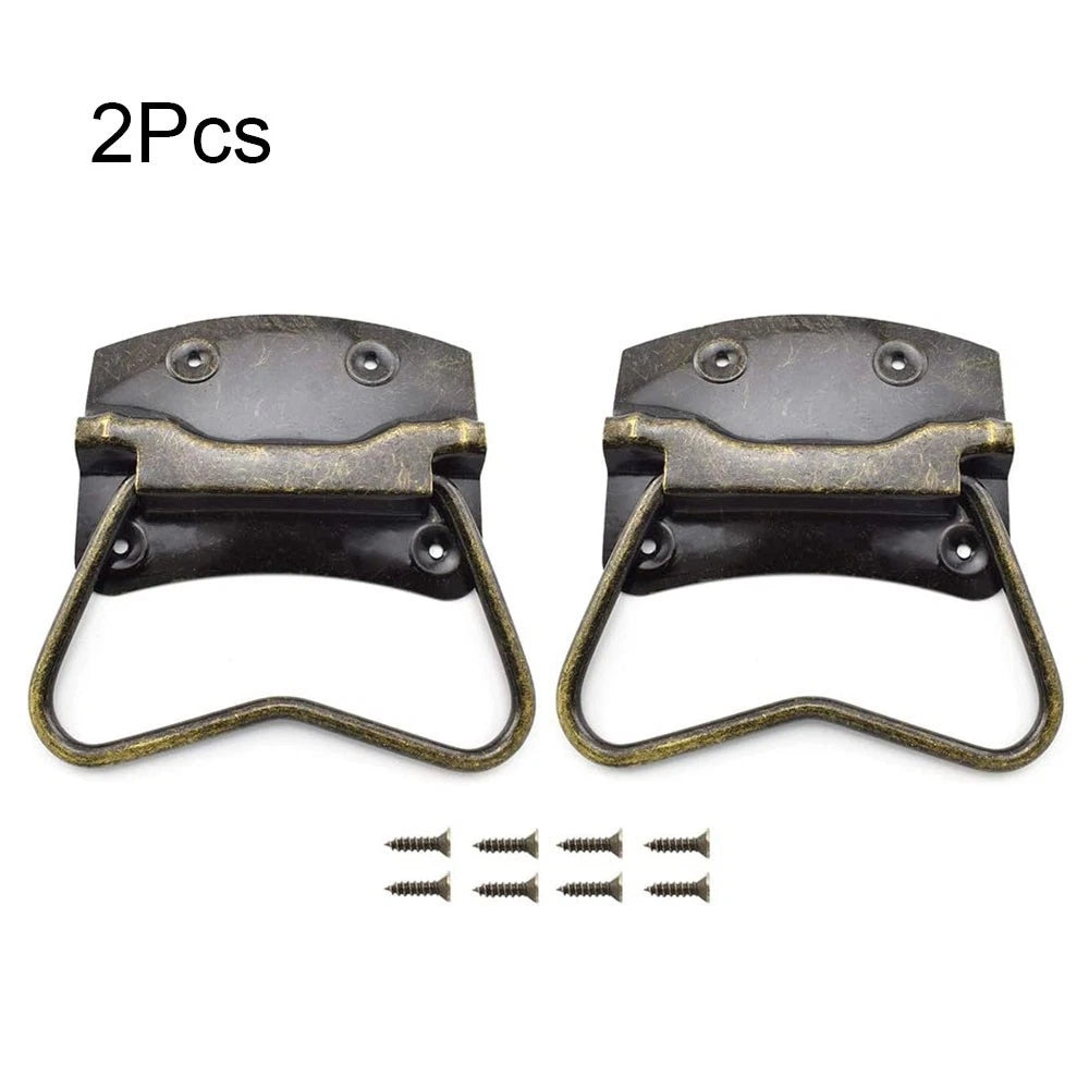 2Pcs Vintage Rectangle Handle Knob for Jewelry Box/Toolbox