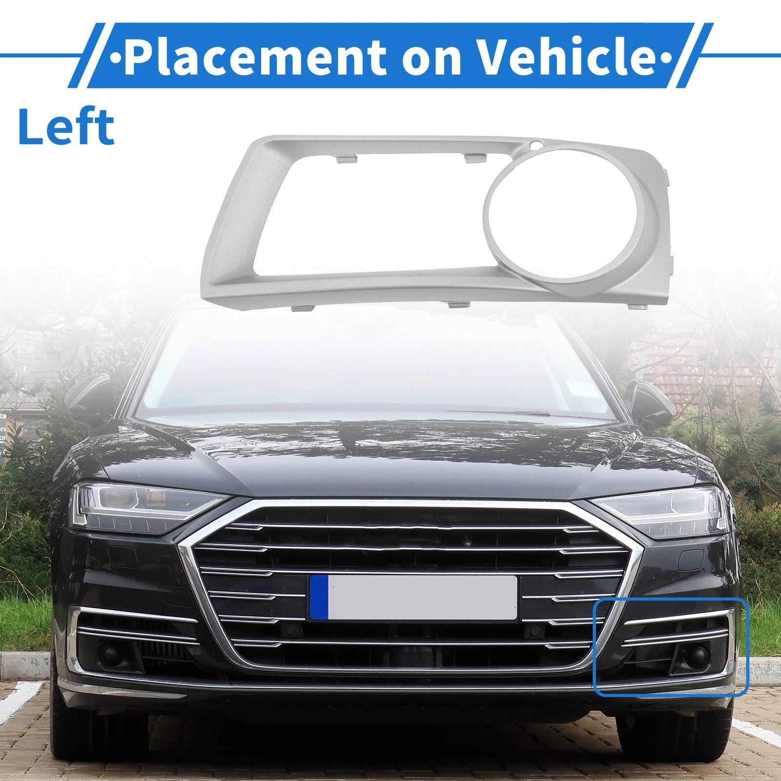 Front Left Fog Light Grill Replacement for BMW X6 (2012–2014)