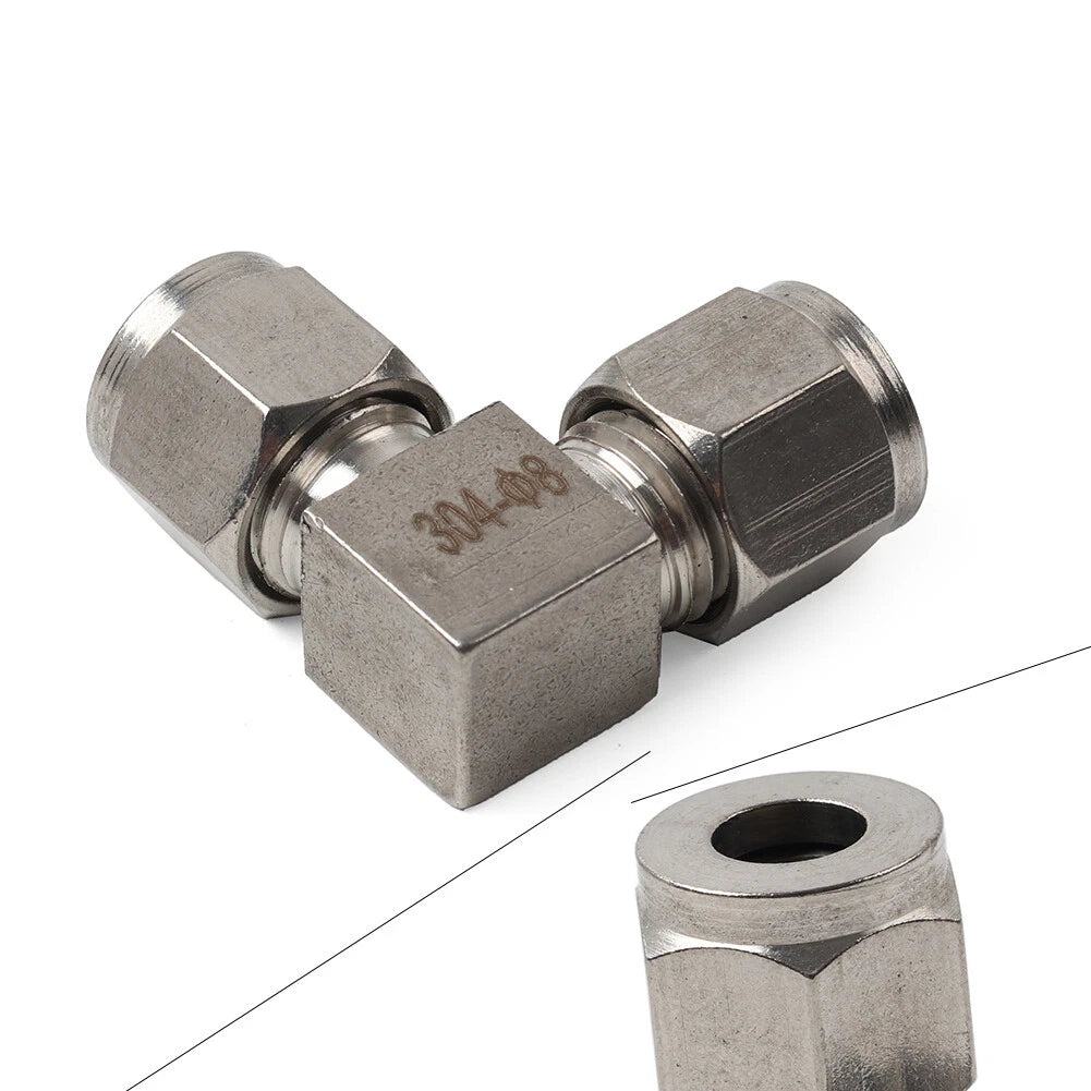 Compression Tube Fitting 8mm OD Elbow Connector for Various Applications