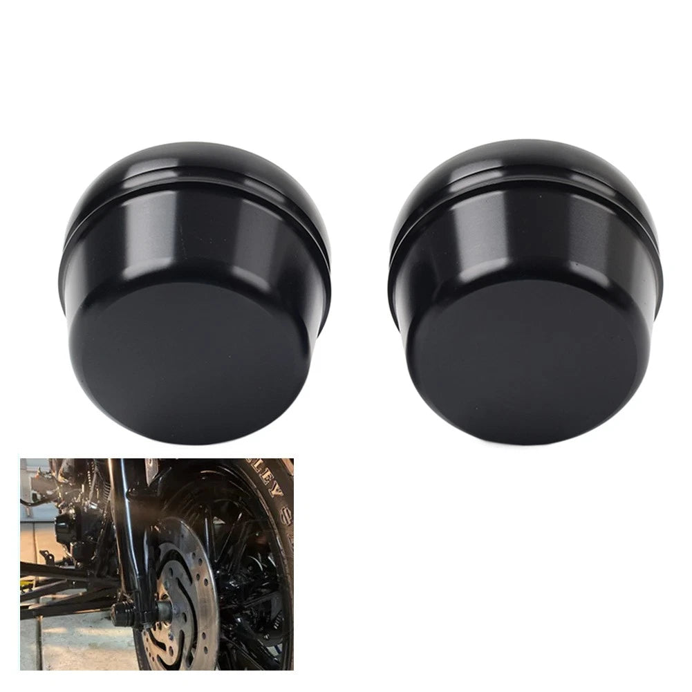 Front Axle Cap Nut Covers for Harley Touring Road King Electra Glide (2000–2007)