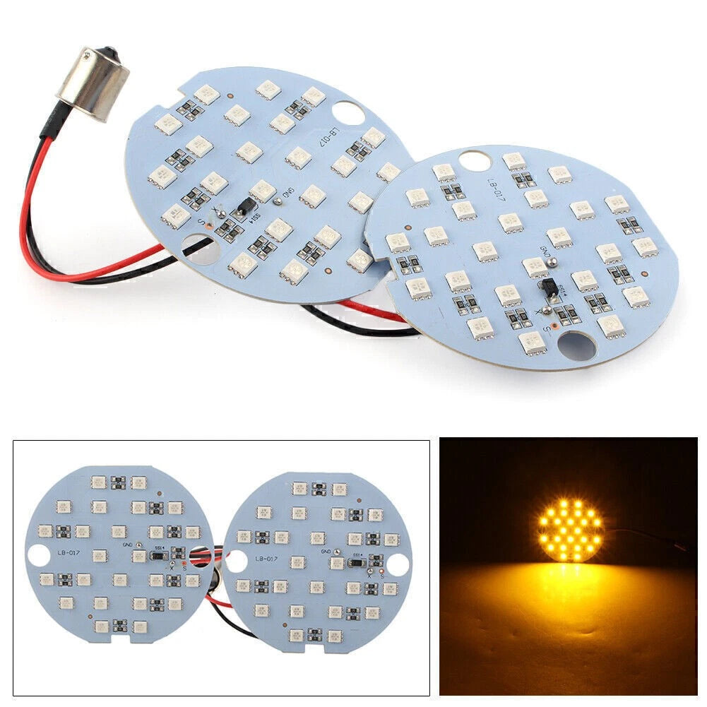 2X LED Turn Signal/Daytime Running Panel Light for Harley (1156 BA15d)