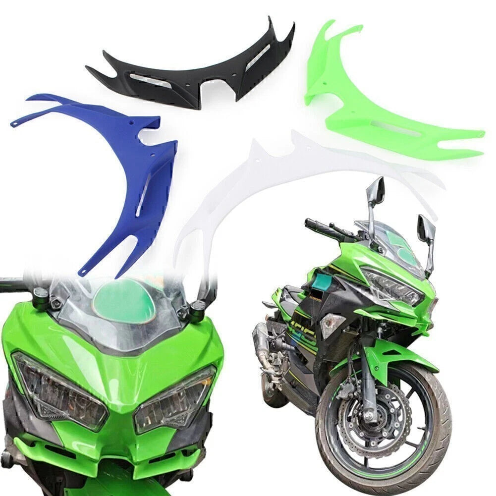 Front Aerodynamic Winglet Fairing Cover for Kawasaki Ninja 250 2018–2023, Ninja 400 2018–2023