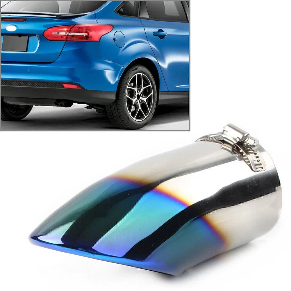 Stainless Rear Exhaust Pipe Tail Muffler Tip for Ford Focus (2011–2016) Blue