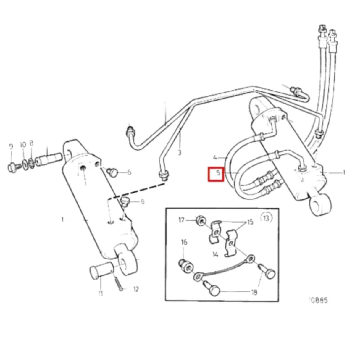 Power Trim Hose 854701 Fits Volvo Penta SP-C SP-C1 DP-C DP-C1 Engine