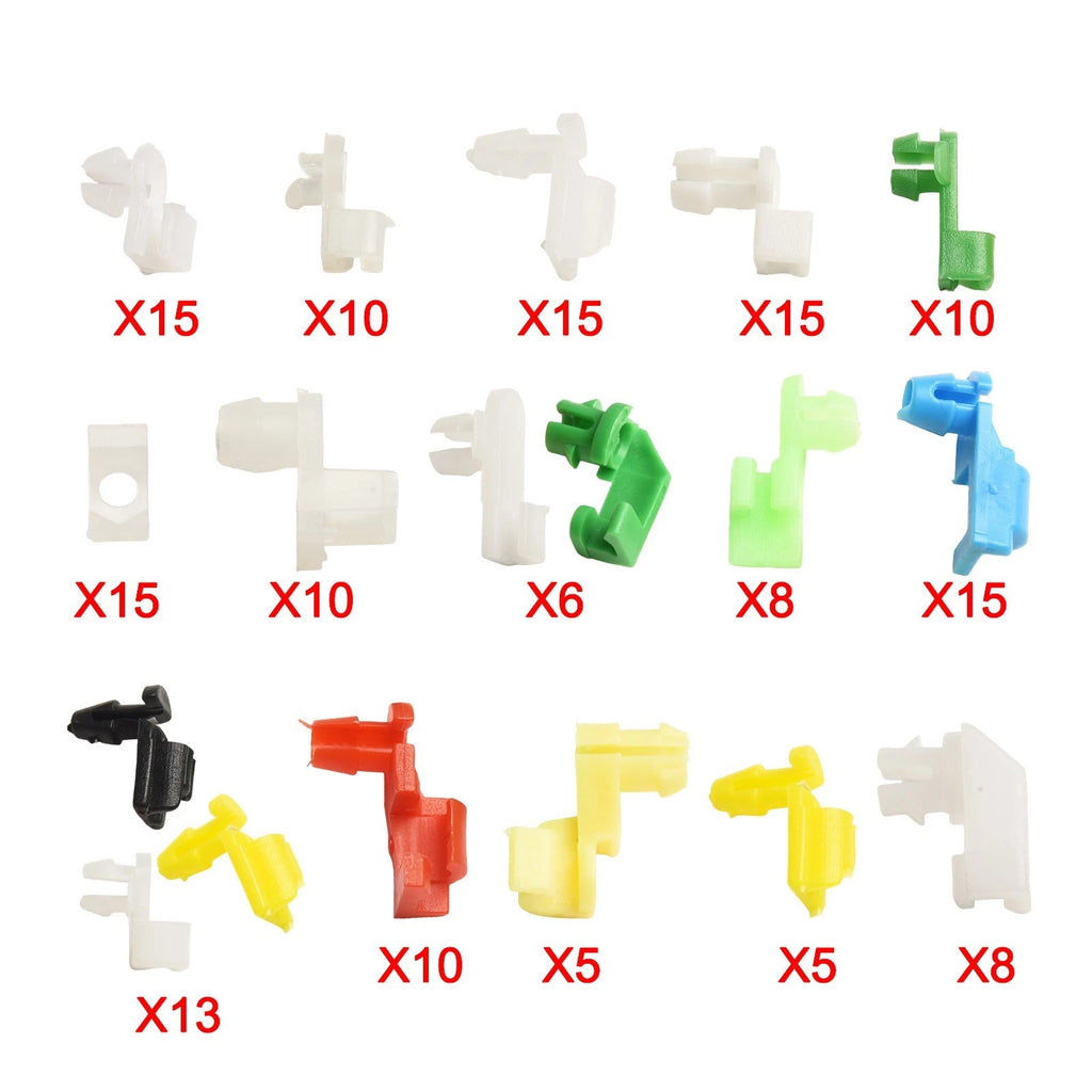Set of 160 Plastic Door Lock Rod Clips for Replacement