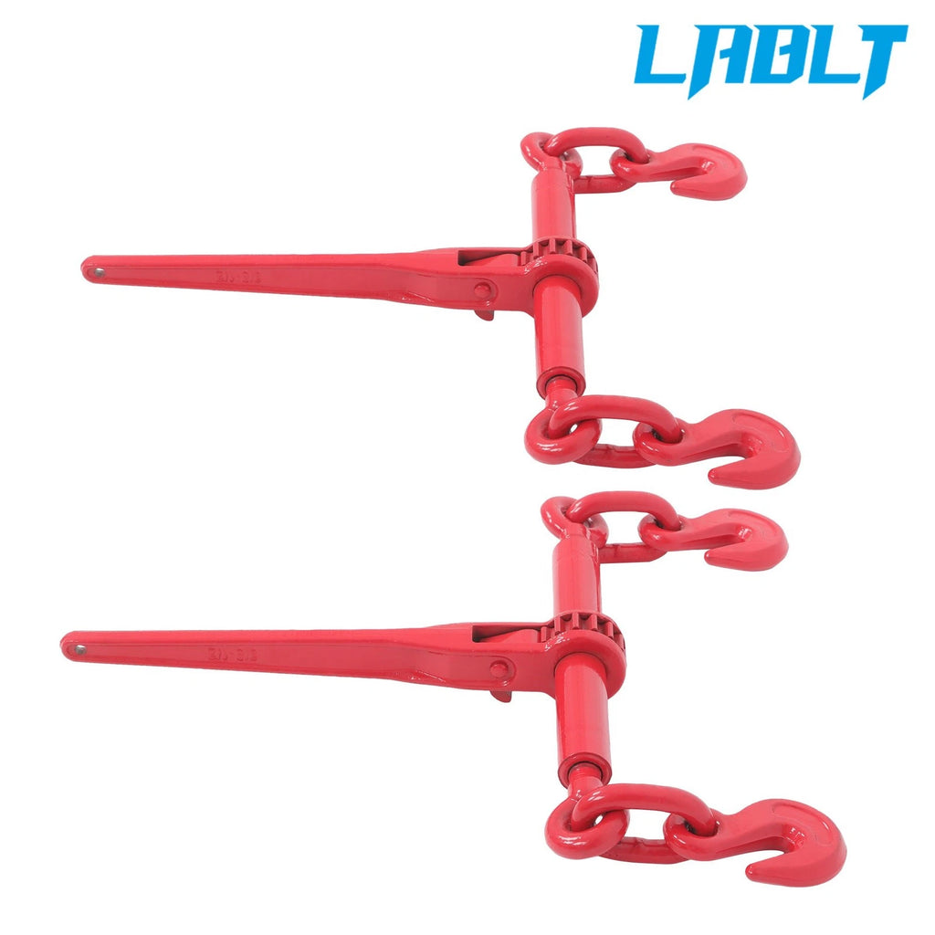 2X Ratchet Binder Load Chain Binder for Tie Down 9200lbs (3/8"-1/2")