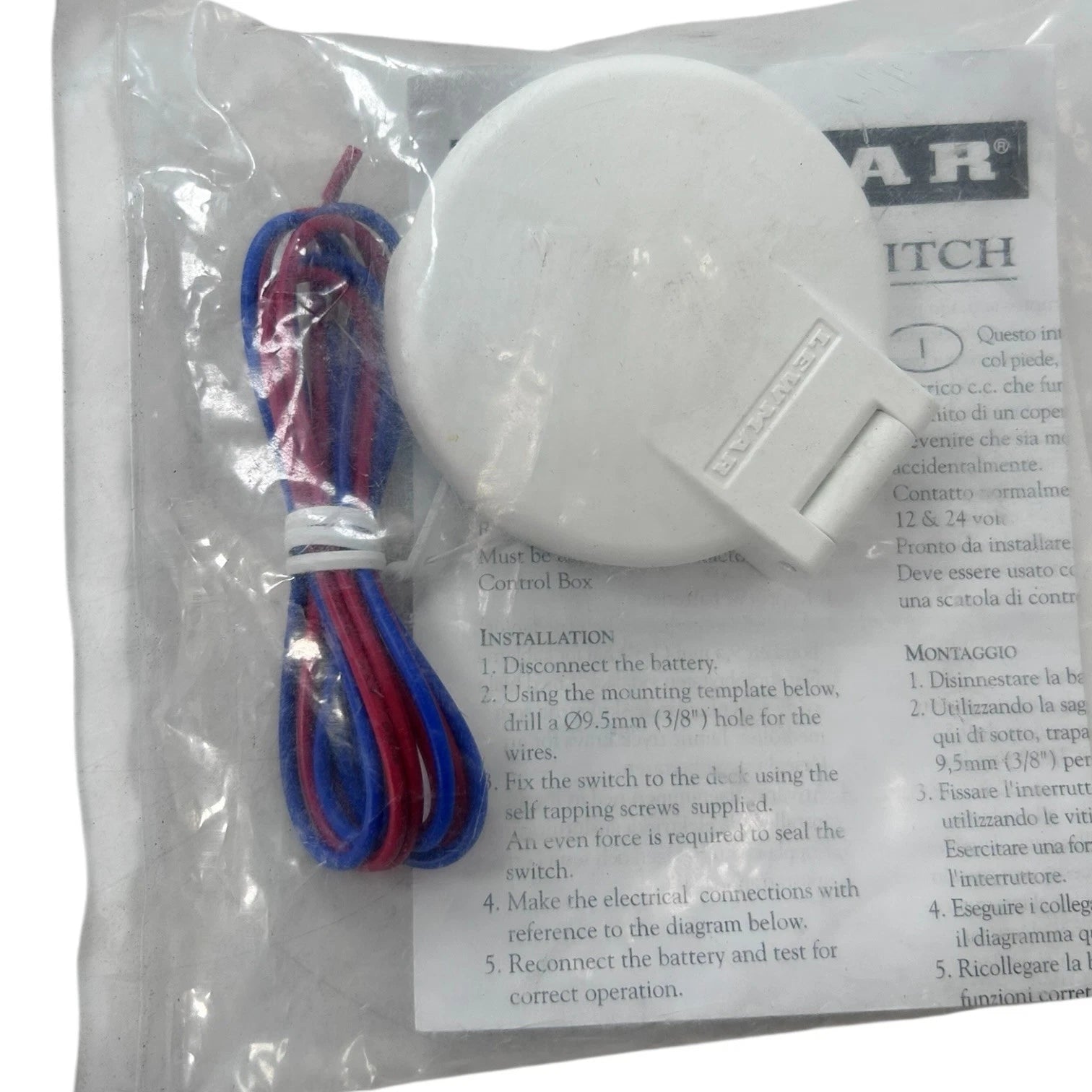 Deck Foot Switch Assembly for Lewmar 68000930 (12-24V)
