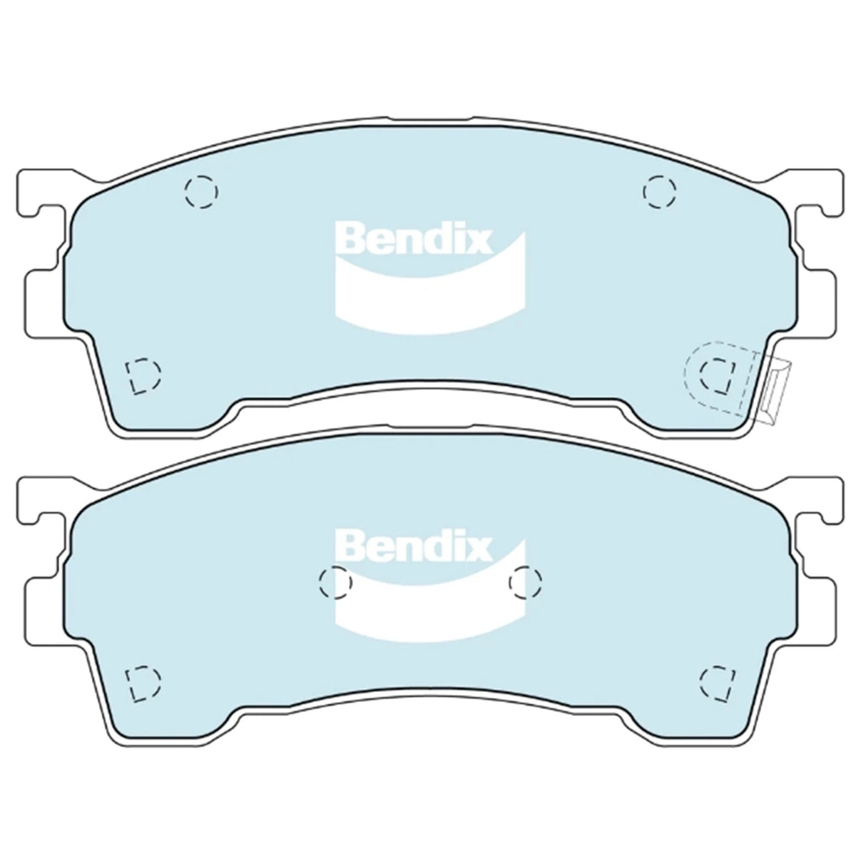 Set of 4 Bendix GCT Front Disc Brake Pads for Mazda Premacy CP (2001–2003)