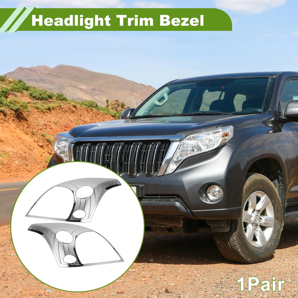 Headlight Trim Bezel Pair Front Left Right for Toyota Prado FJ120 (2003–2009)