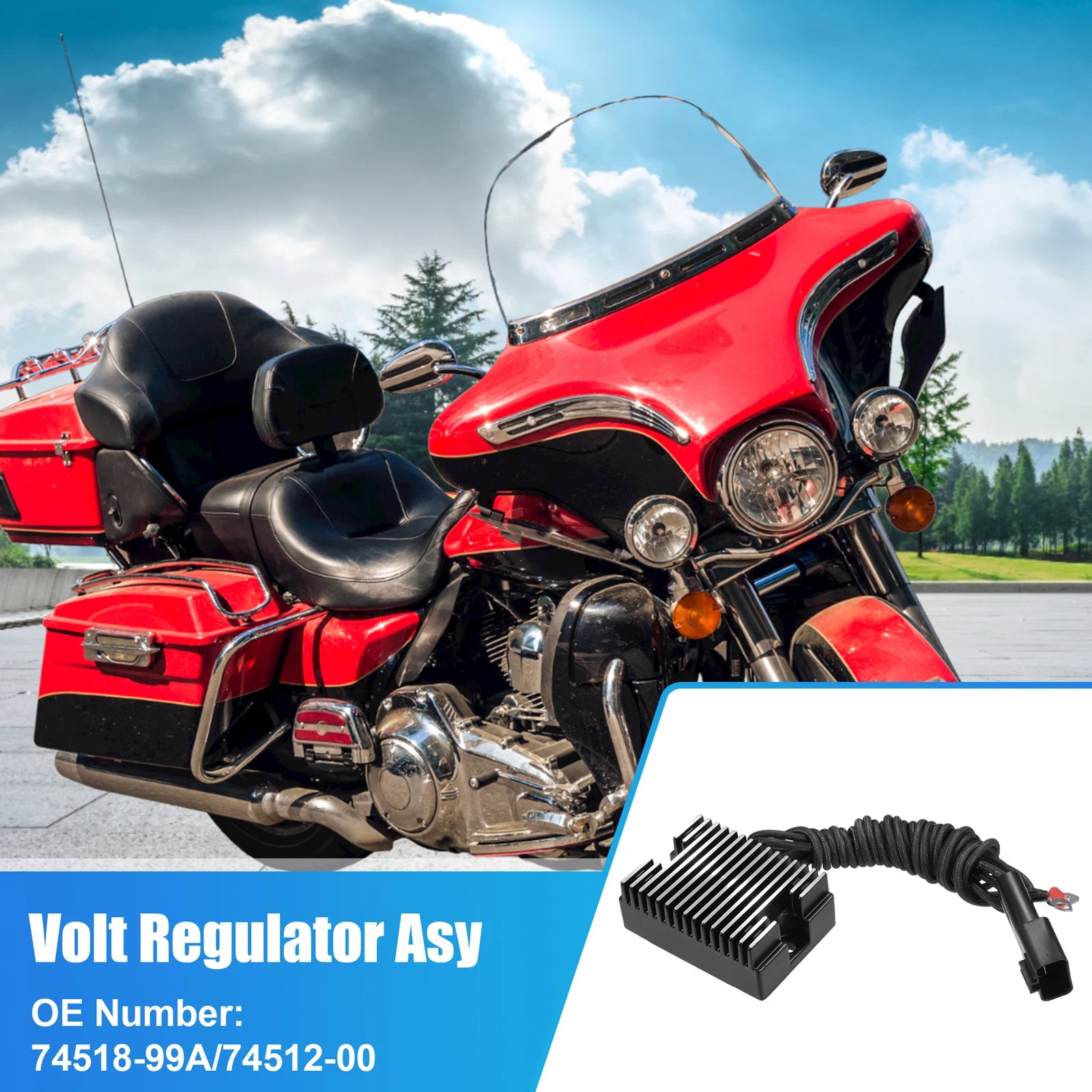 Voltage Regulator Rectifier No. 74518-99A for Harley Davidson Dyna (1999–1999)