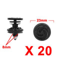 Black Plastic Rivet Clips Bumper Fastener 8mm for Audi (2005–2024)