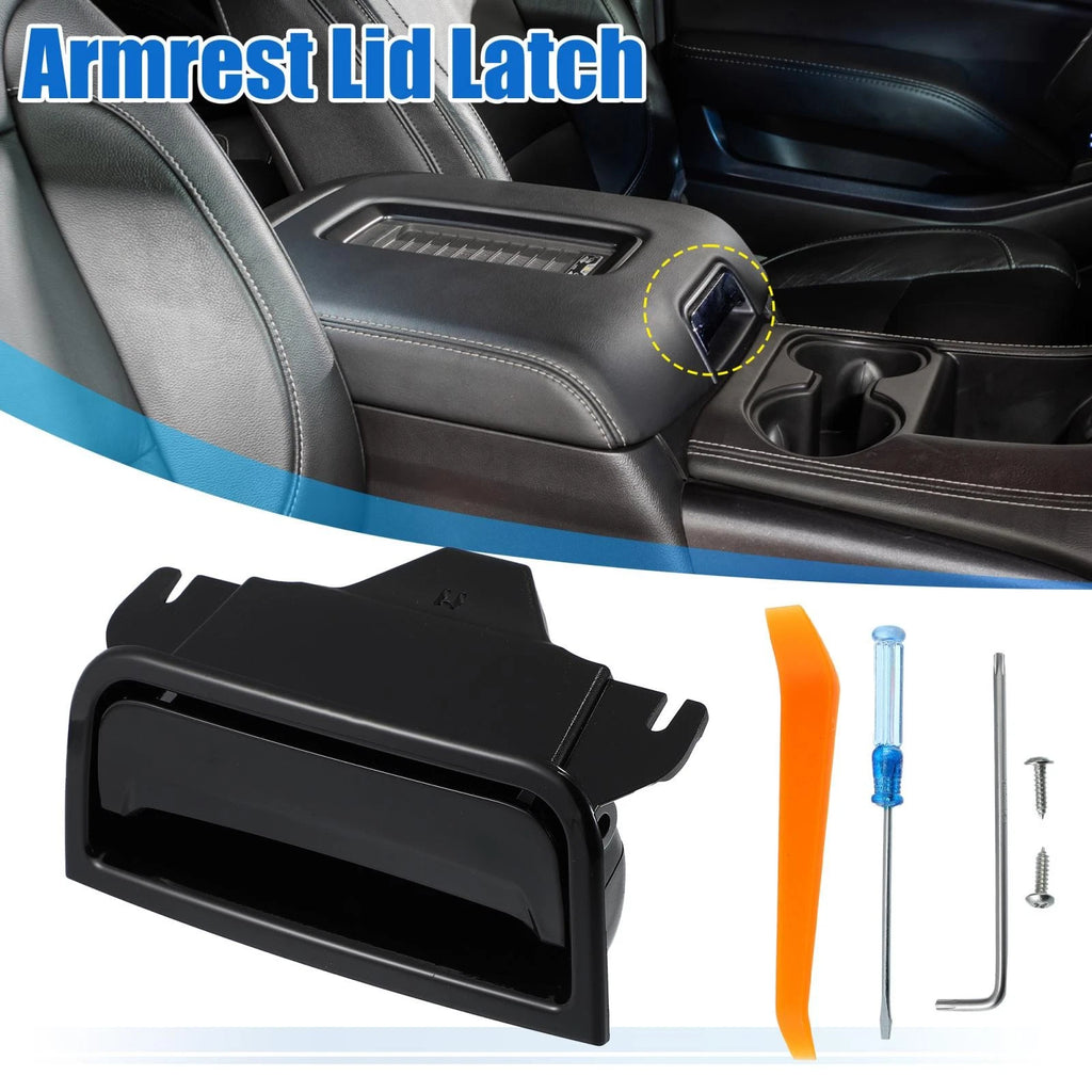Center Console Cover Lock Armrest Lid Catch Plastic Replacement for GMC (2019–2023)