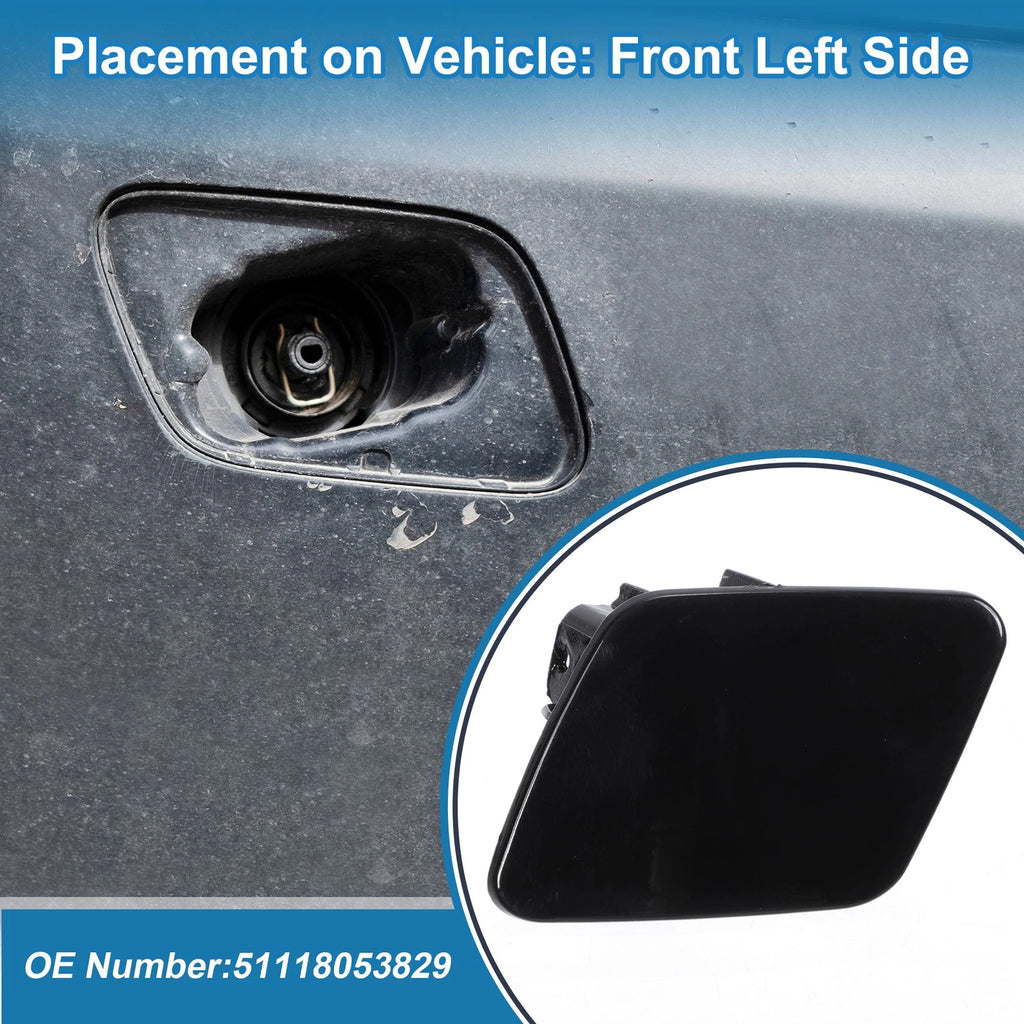 Front Left Headlight Washer Nozzle Cover Cap for BMW 1 Series (2008–2019)