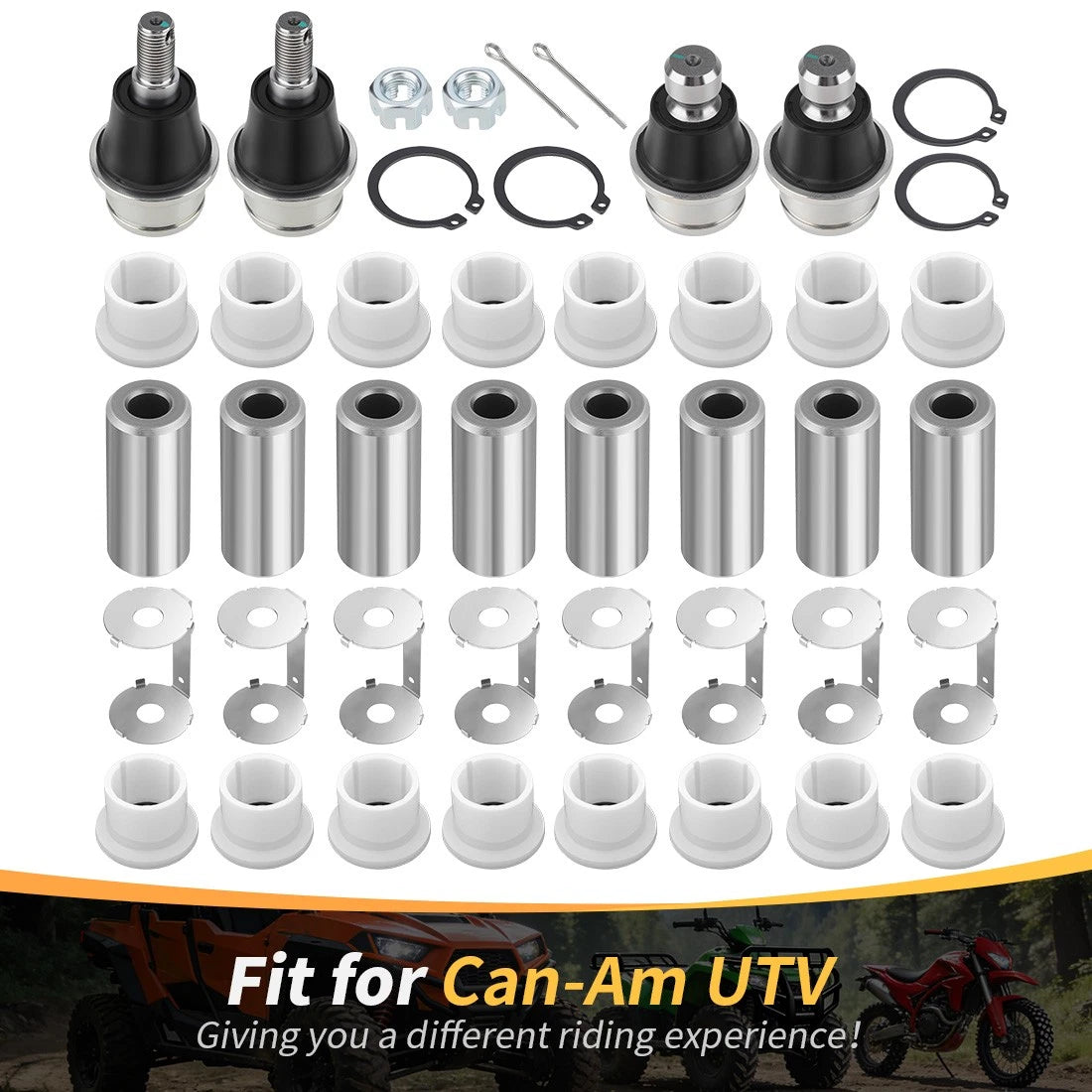 Front Ball Joint A Arm Bushing Kit 706204409 for Can-Am Maverick 1000R (2013–2023)