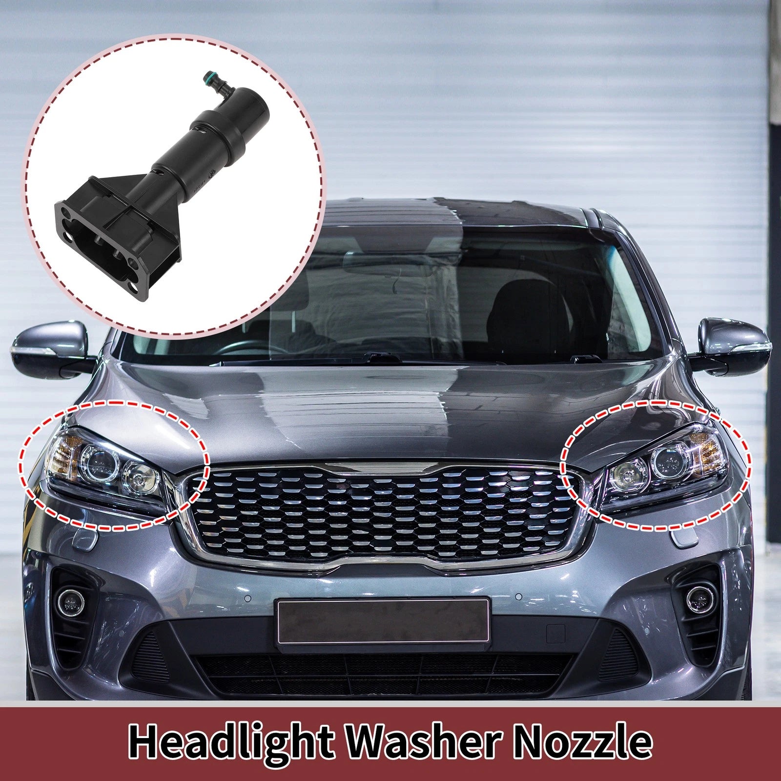 Front Driver Side Headlight Washer Nozzle Replacement for Audi A6 (2012–2018)
