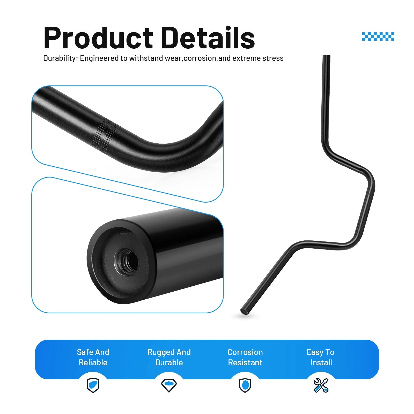 Heavy Duty Handlebar 53100-HM8-B00 for Honda Recon 250 TRX250TE/TM (2005–2007)