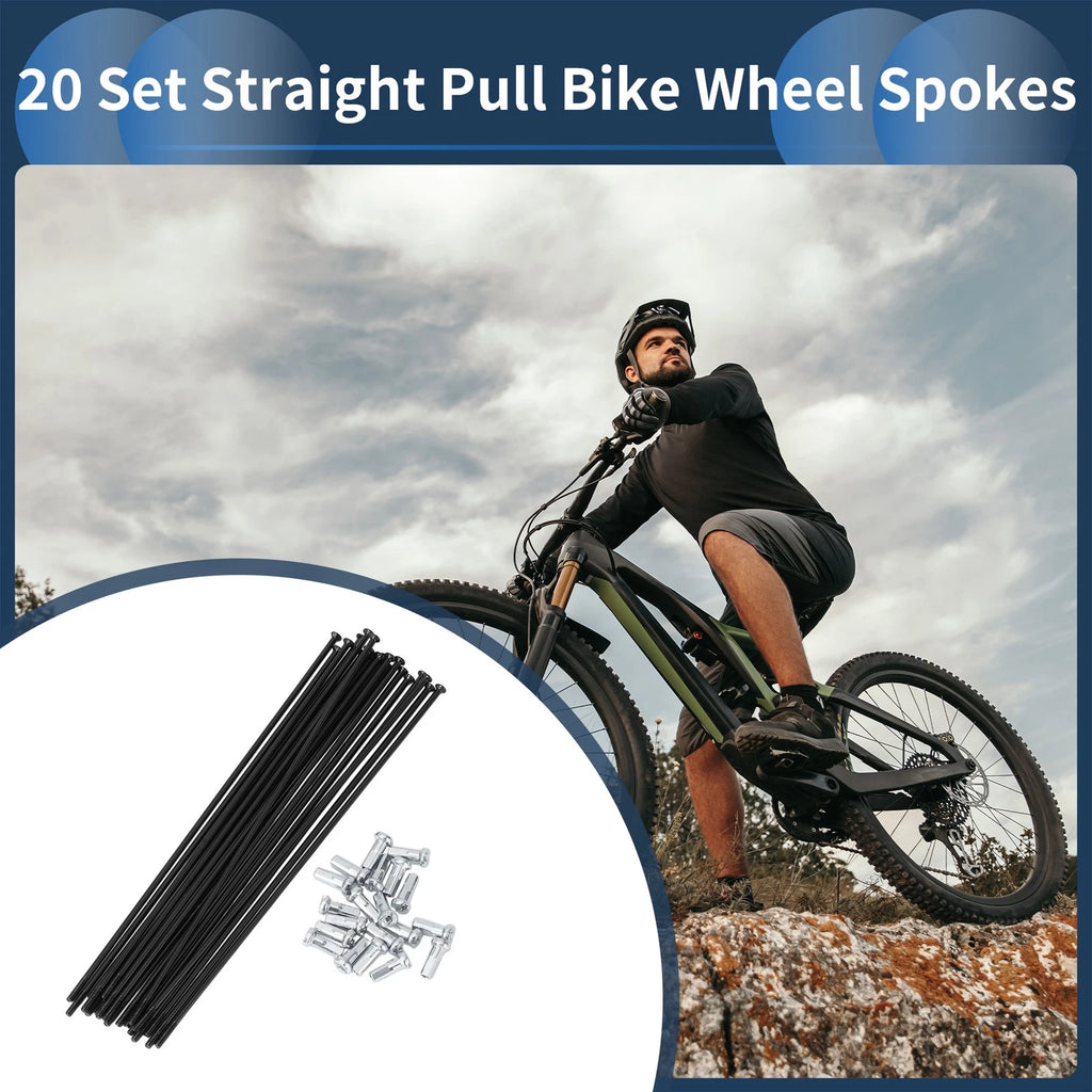 Bike Wheel Spokes Set 143mm Straight Pull for 20 In Wheels (2000–2026)