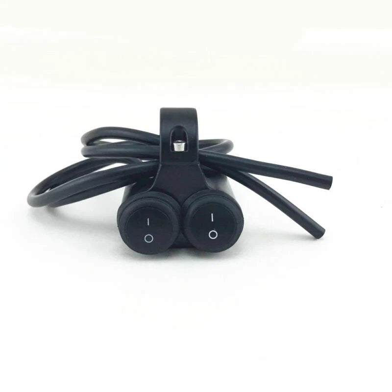 Dual 22mm Rocker Switch for Handle Bar On/Off Waterproof (Universal)