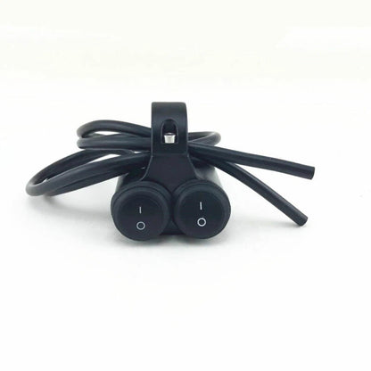 Dual 22mm Rocker Switch for Handle Bar On/Off Waterproof (Universal)