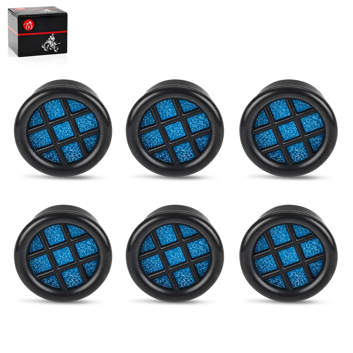 Set of 6 Air Box Filter Vents for ATV UTV Motorcycle (1")