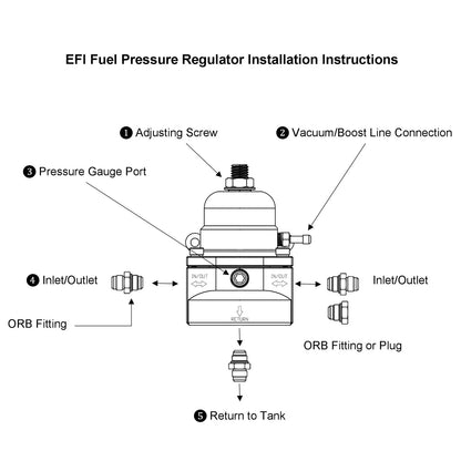 Adjustable EFI Pressure Regulator with Control for Phenix F50106-3