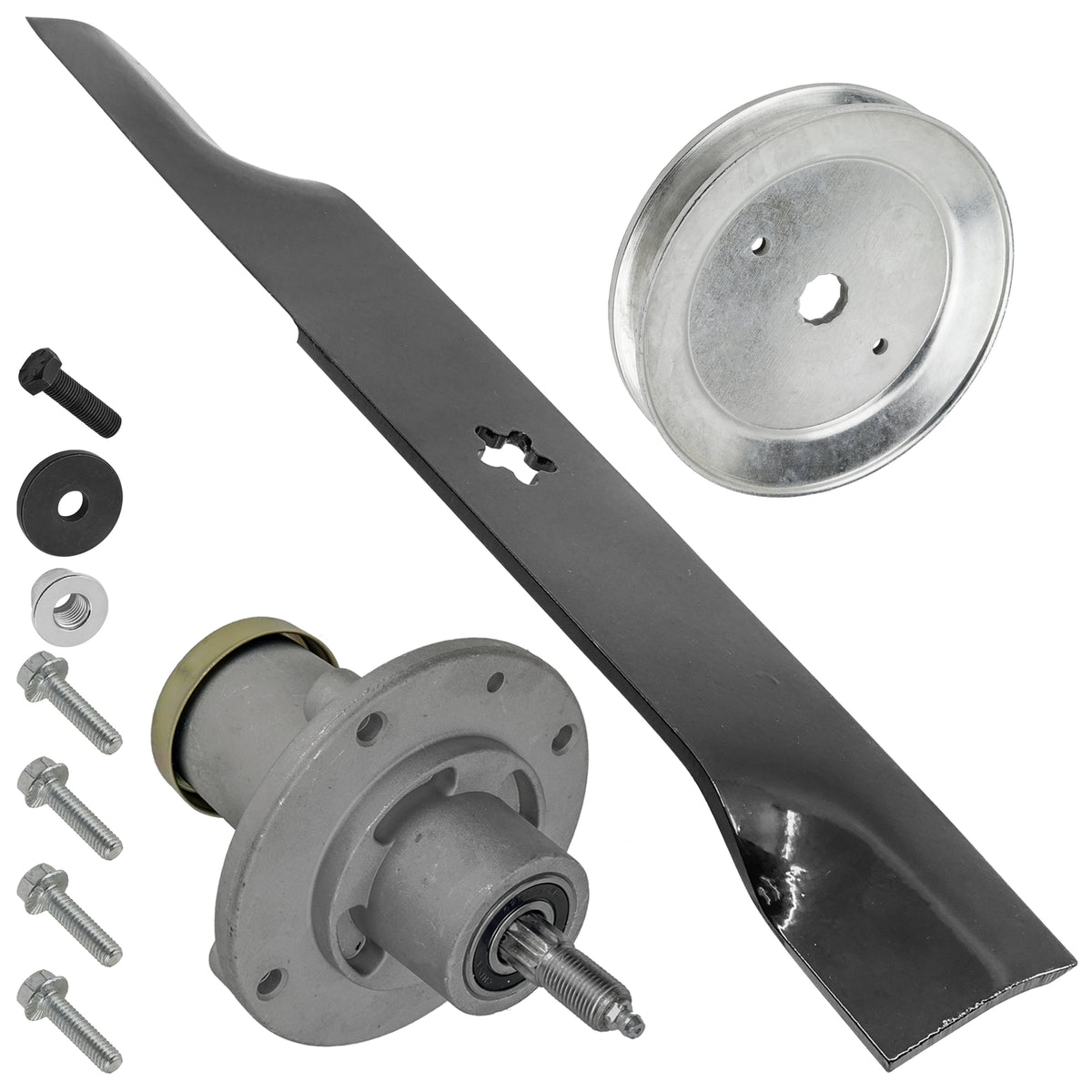 Deck Spindle with Pulley and Blade for Husqvarna Dixon 48 Inch (2000–2009)