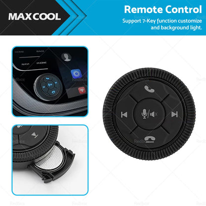 Wireless Steering Wheel Remote Control for Universal Cars (7 Keys)