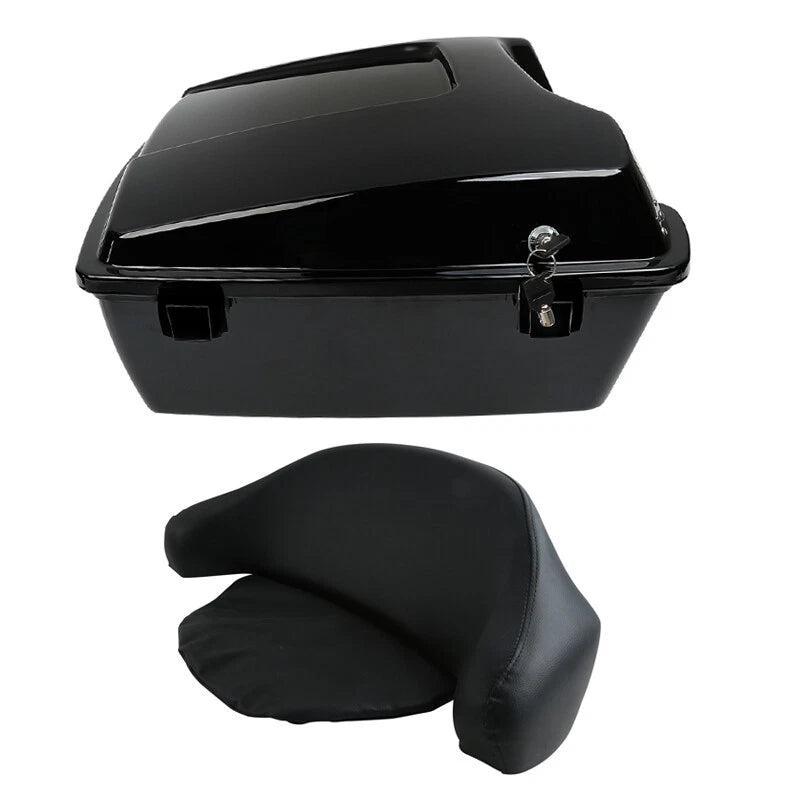 10.7'' Chopped Trunk with Backrest for Harley Touring (1997–2013)