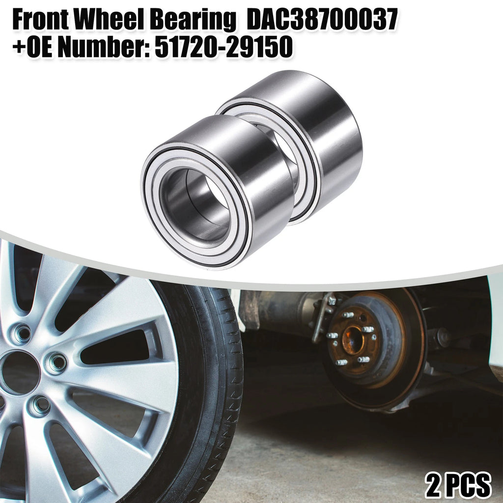 Wheel Bearing DAC38700037 Front Left Right Set for Hyundai Accent (2000–2018)