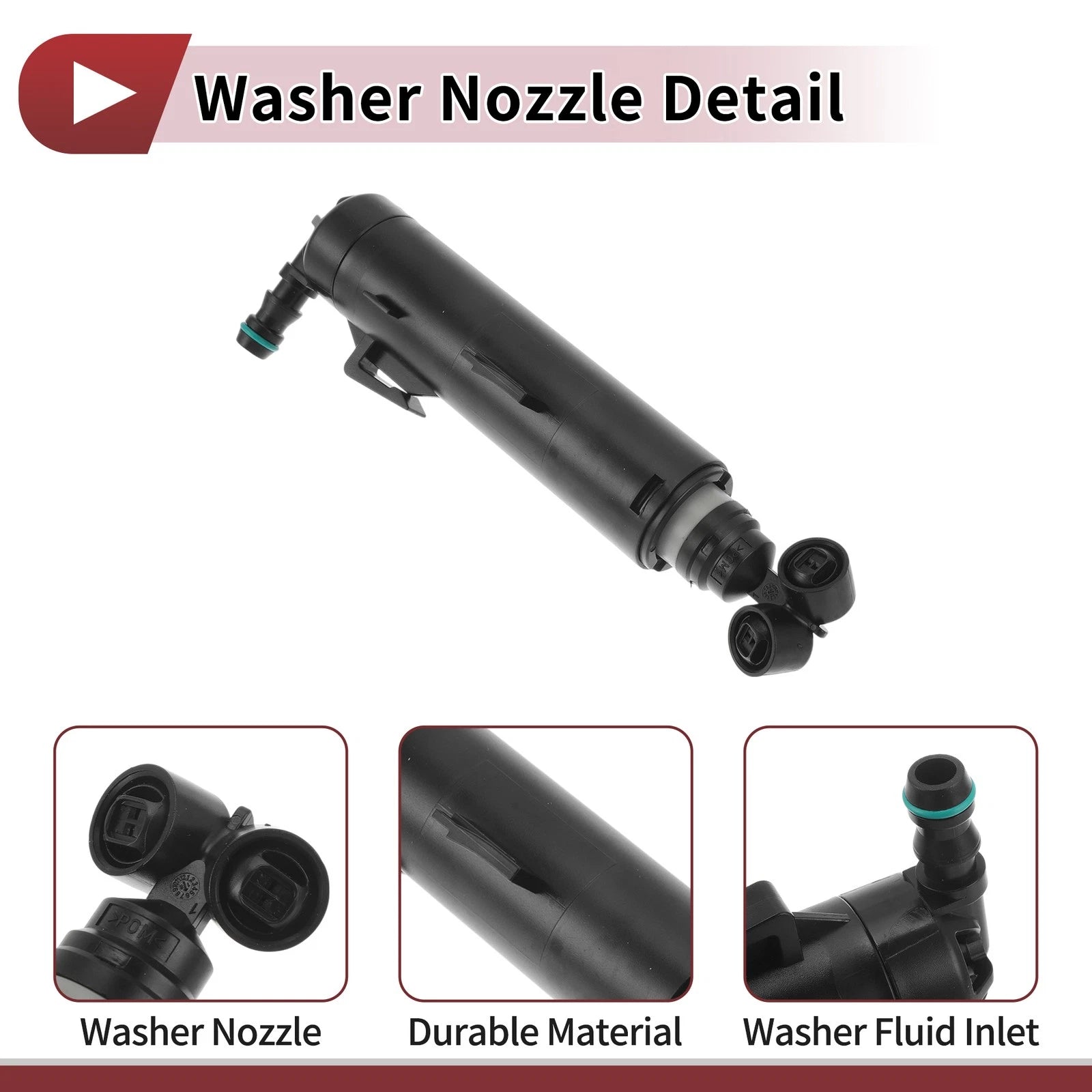 Front Driver Side Headlight Washer Nozzle for Audi A1 (2010–2012) No. 8X0955101A