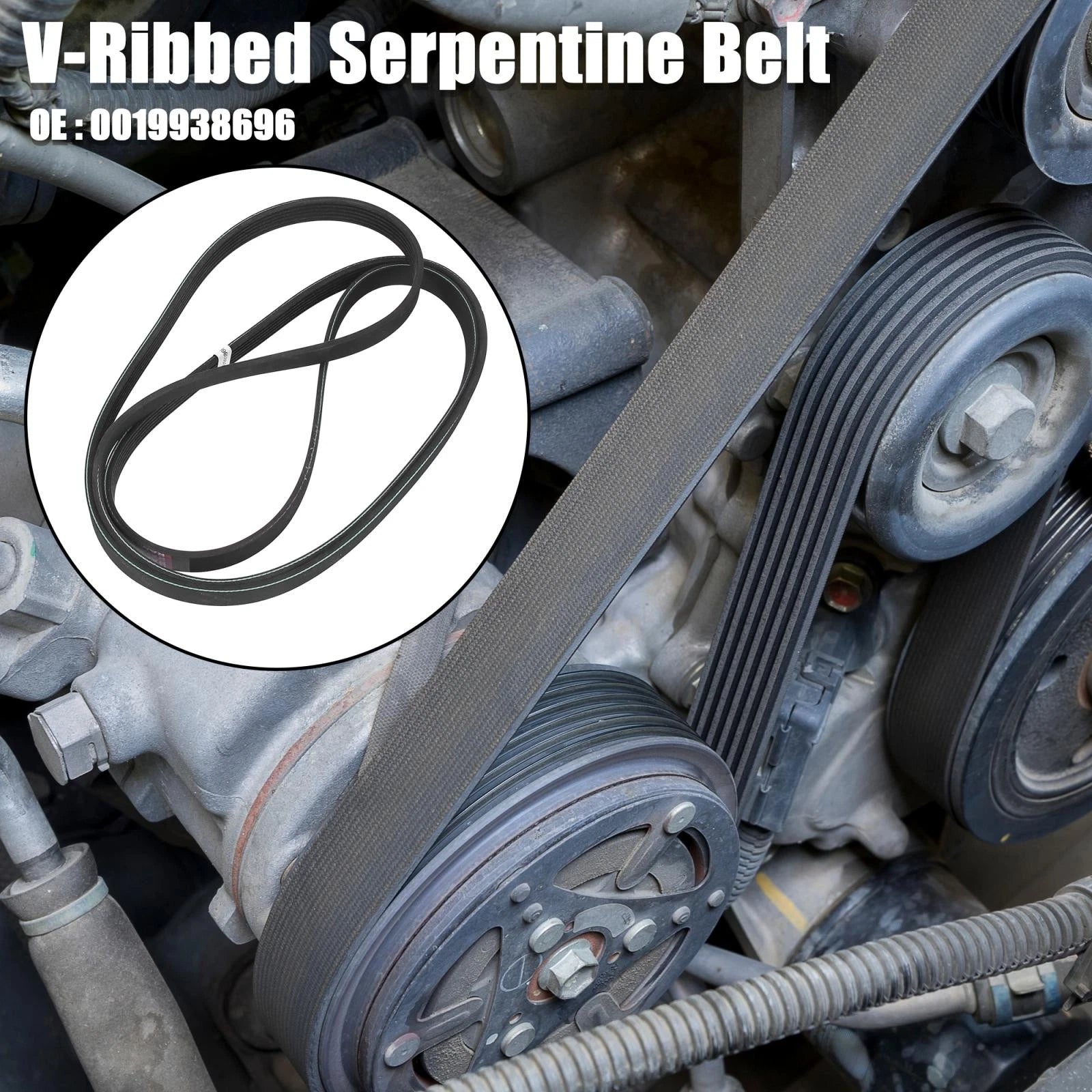Serpentine Belt V-Ribbed Replacement for Porsche 911 (2004–2005)