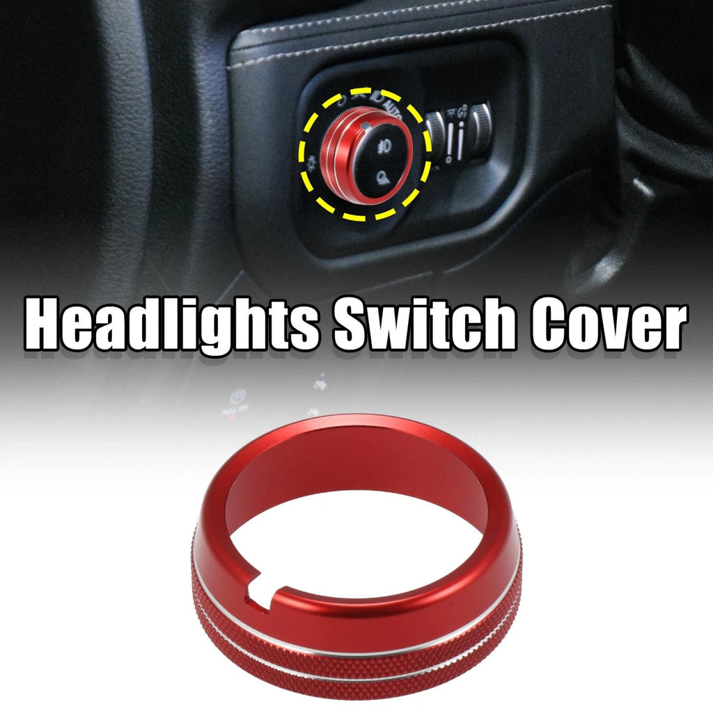 Headlights Switch Button Knob Ring Trim Cover for Dodge Ram (2010–2017)