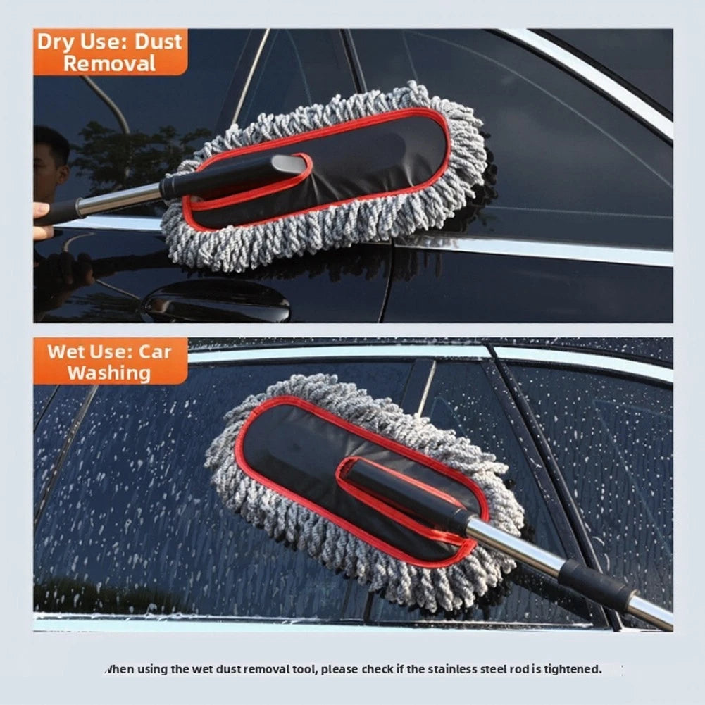 2-Pack Microfiber Telescopic Duster for Cars and Homes