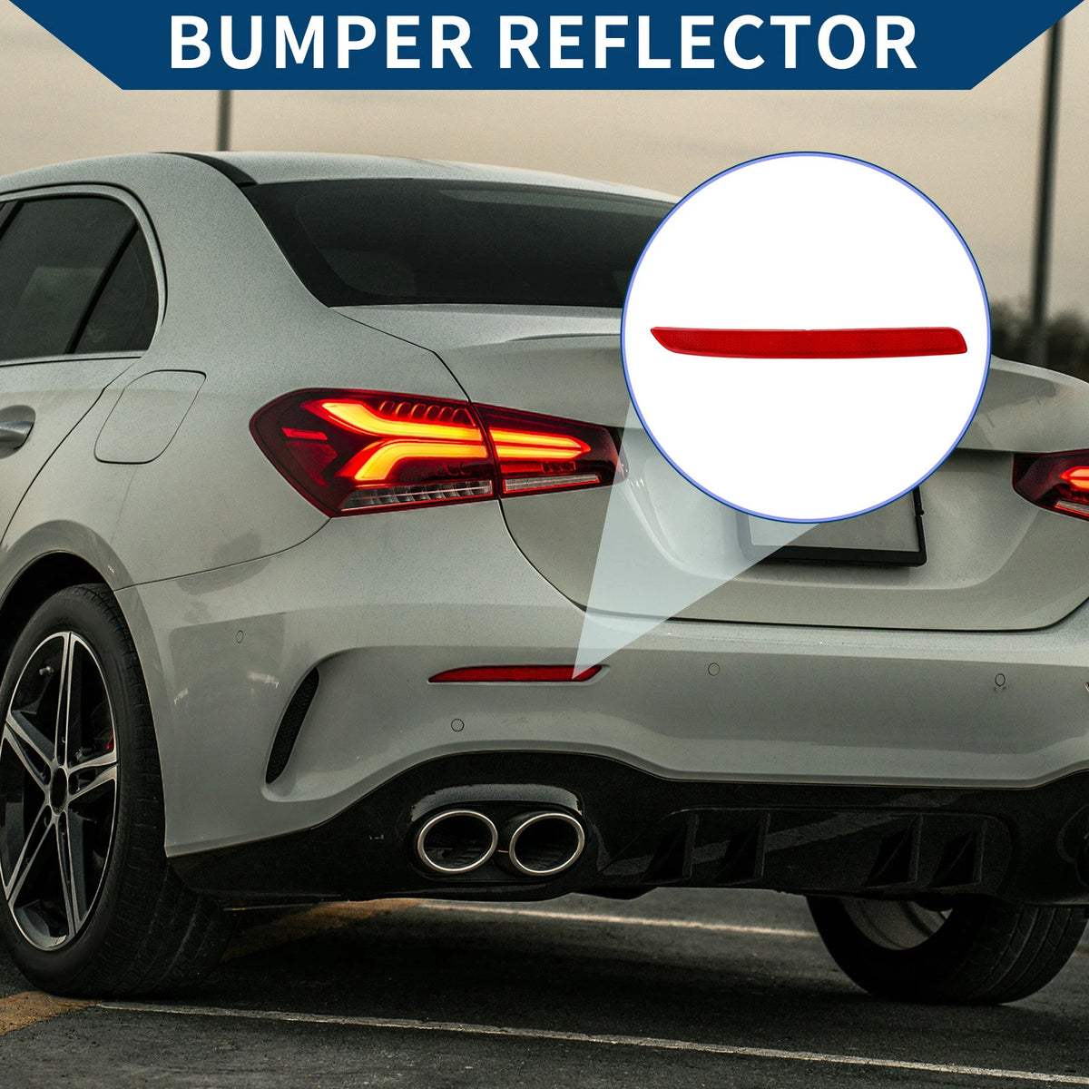 Bumper Reflector No. 2138202500 for Mercedes-Benz A220 (2019–2022) Rear Left