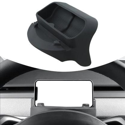 Steering Wheel Storage Box for Tesla Model Y (2019–2024) Phone Holder