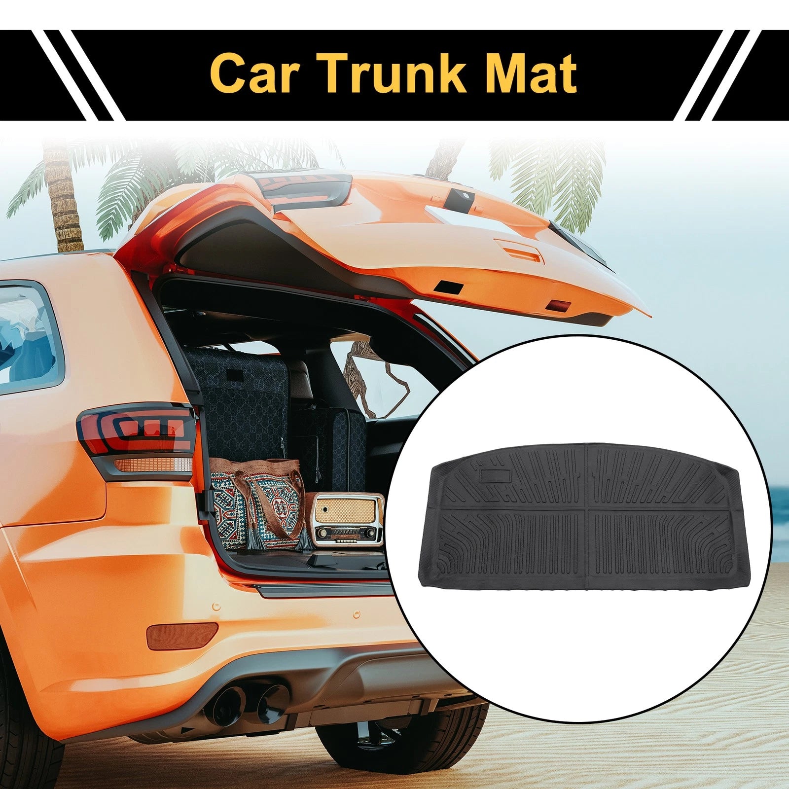 Cargo Liner Rear Trunk Mat for Mazda CX-90 (2024–2025) TPE Stripe Pattern