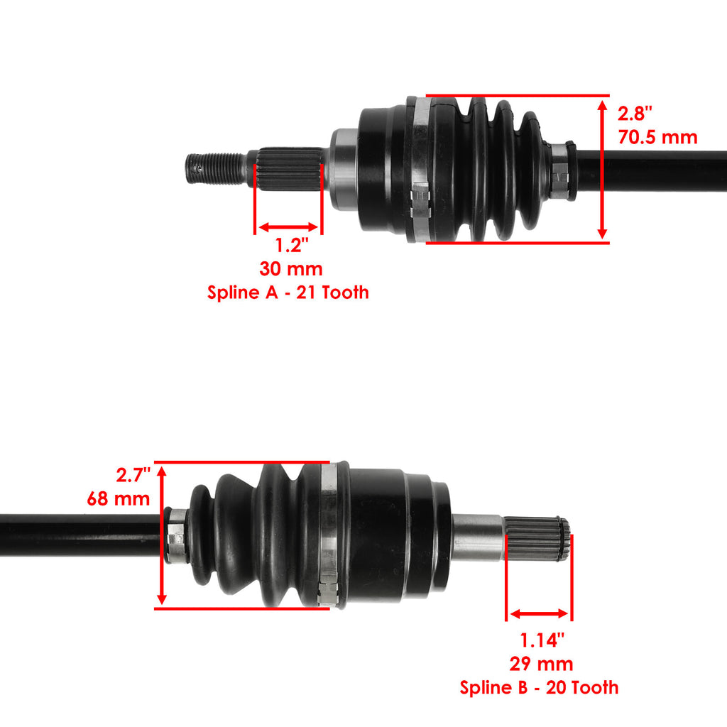 Front and Rear Axle Replacement for Honda Rincon 650 TRX650 2003–2005