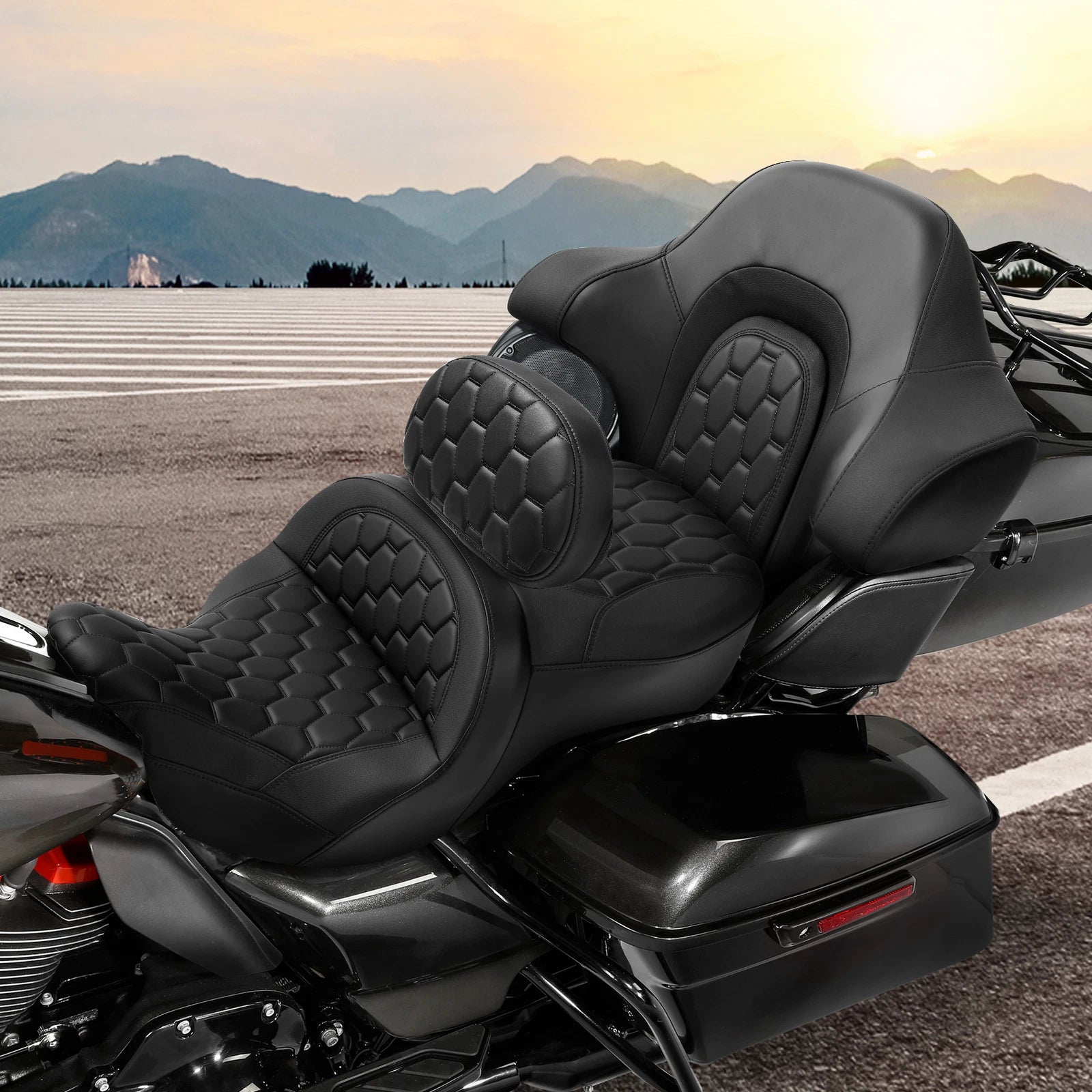 Passenger Seat & Backrest for Harley Electra Glide (2014–2023)