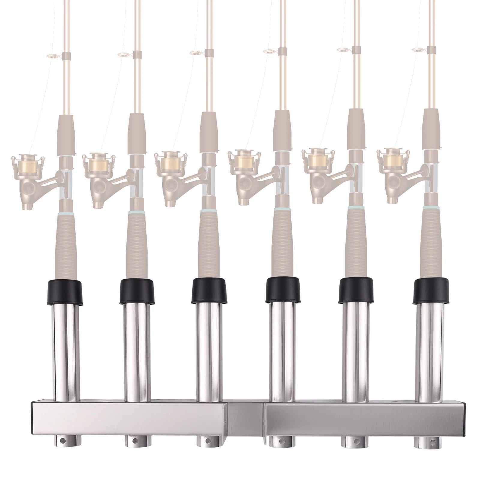 Adjustable Fishing Pole Rack for 2" Hitch Receiver (6 Rods)