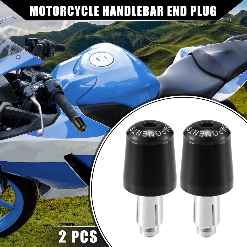 Motorcycle Handlebar End Plugs 2 Pcs for Honda Black 7/8 22mm (2000–2024)