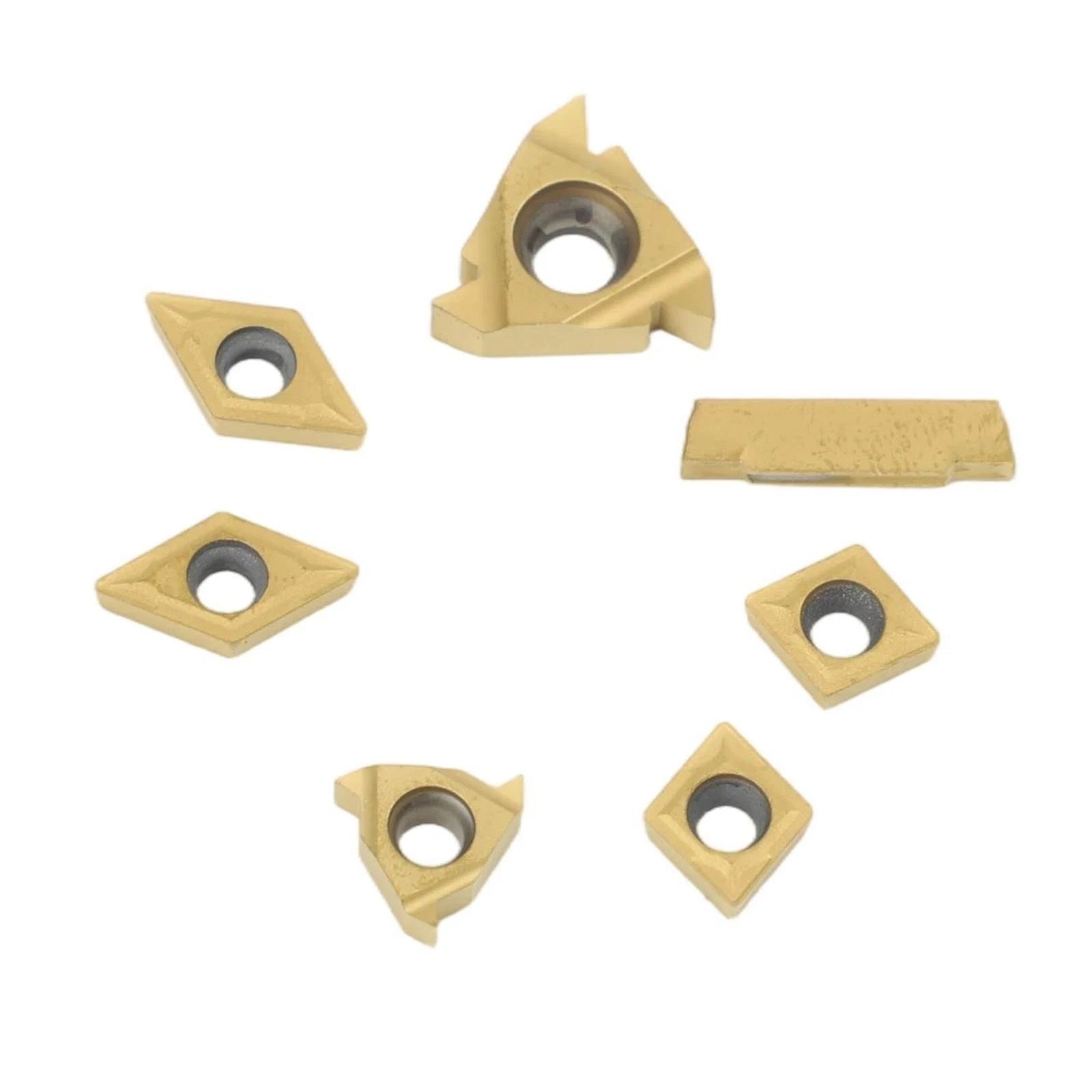 Set of 7 CCMT060204 Inserts for Bar Boring