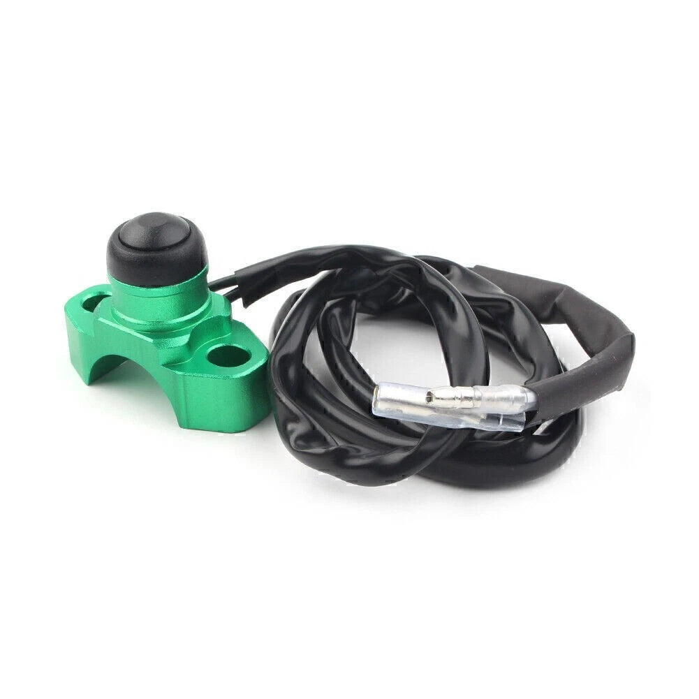 CNC Engine Stop Start Kill Switch Button Fit Most Dirt Bike Quad ATV Green New