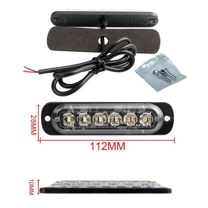 12V 24V DC for ultra Thin 6 LED Side Light Suitable for Motorcycles and Trucks