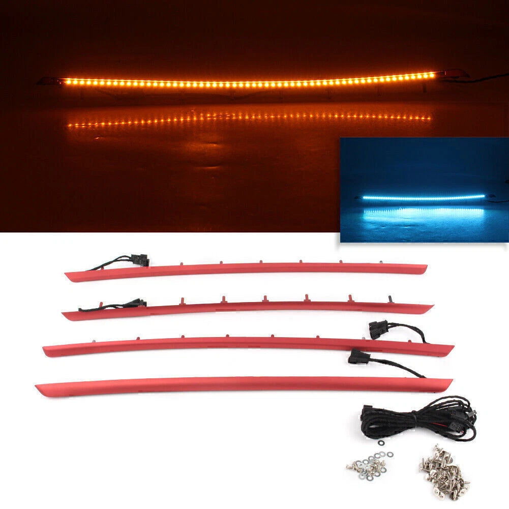 Red LED Door Panel Ambient Light Bars for BMW F30 (2012–2019)