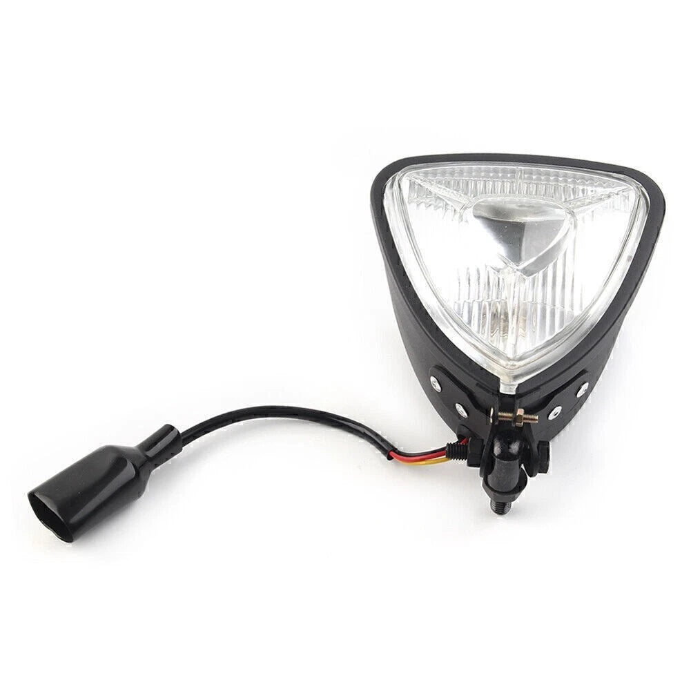 Triangle Headlight H4 for Harley Chopper Bobber (Custom)