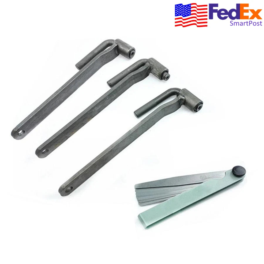 3X Motorcycle Engine Valve Adjustment Tool Screw Wrench with Feeler Gauge