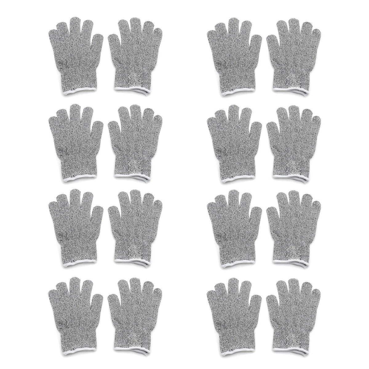 Set of 8 Cut Resistant Gloves Level 5 Protection for Kitchen Use